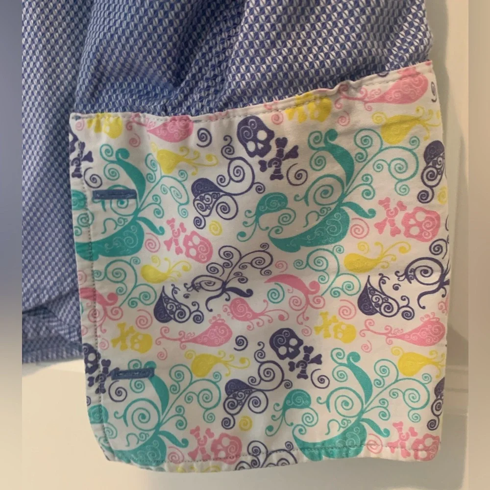 Robert Graham 16.5 blue dress shirt. - Picture 3 of 4